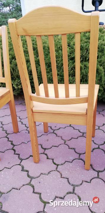 Krzesło krzesła 4 drewniane do stołu proste Sulbiny