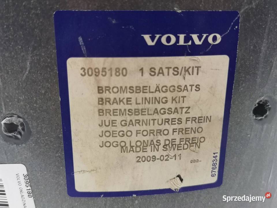 OKŁADZINY SZCZĘK HAMULCA HAMULCOWYCH VOLVO FM NH Motoryzacja