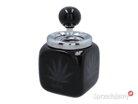 Czarna Popielniczka W Stylu Rasta Z Nadrukiem śląskie Ostrowy nad Okszą sprzedam