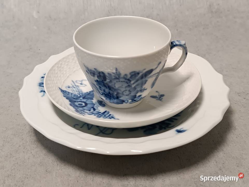ROYAL COPENHAGEN Filiżanka Blue Flower Trio zachodniopomorskie Dobrzany