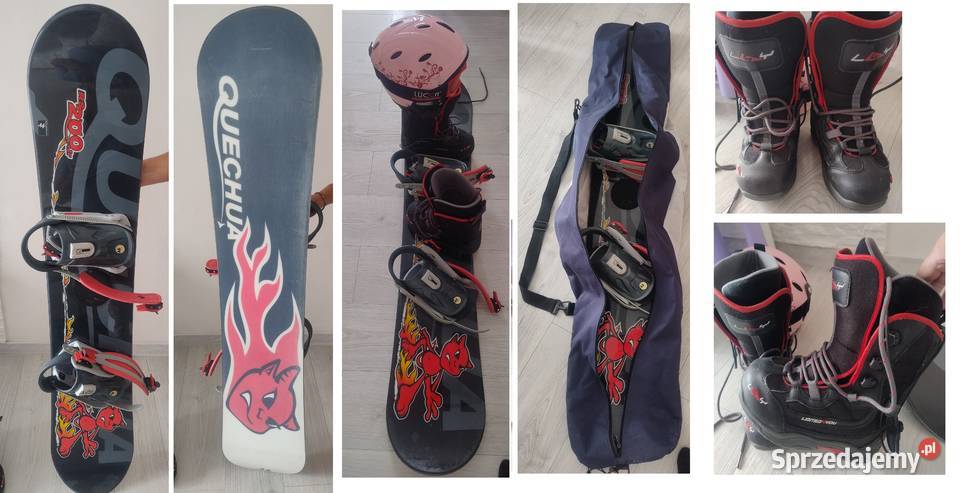 Snowboard dziecka komplet deska pokrowiec buty i mazowieckie Warszawa