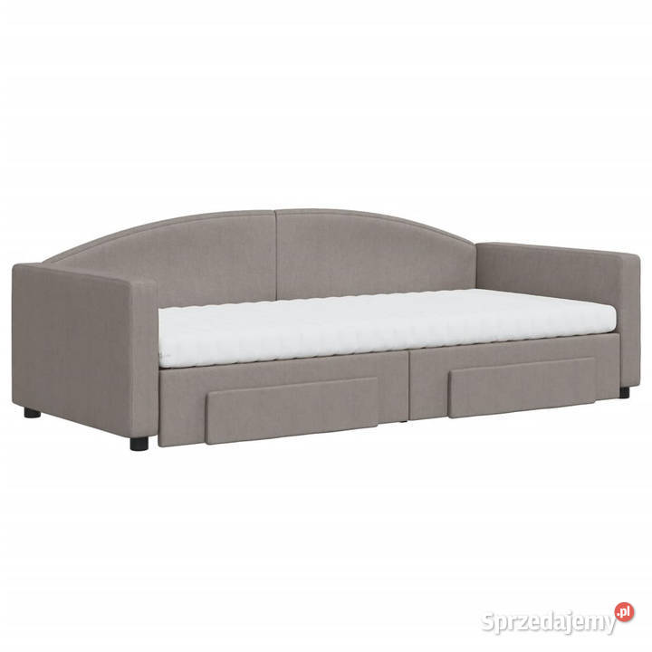 Sofa rozsuwana z szufladami taupe tkanina 90x200 mazowieckie Warszawa sprzedam