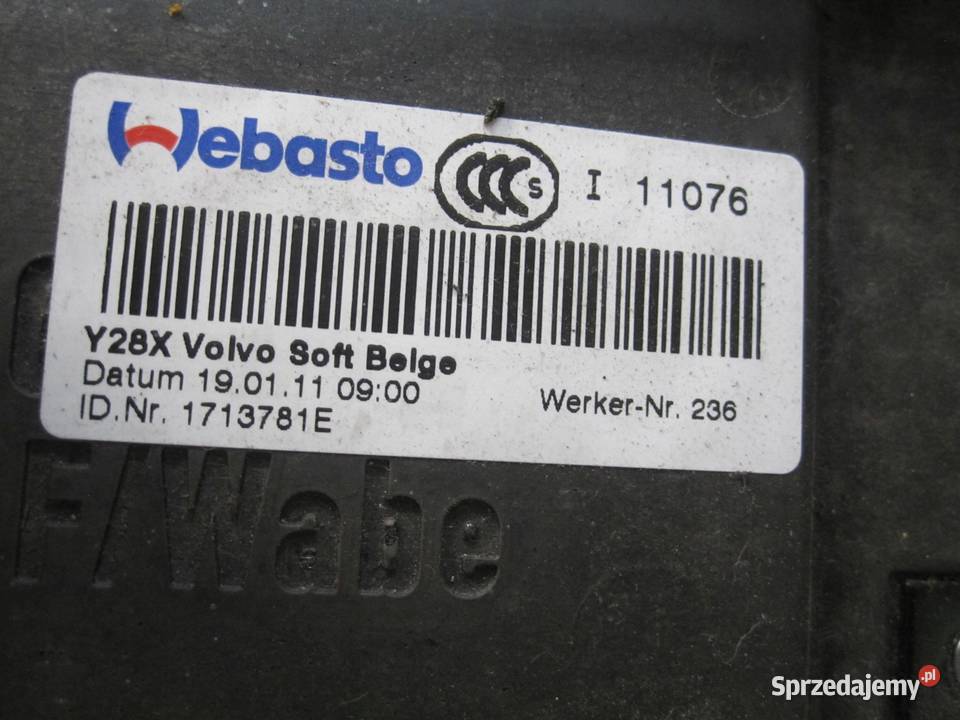 VOLVO S60 II 11r szyberdach 1702734 1713781E sprzedam
