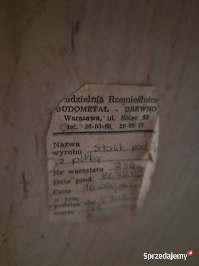 Vintage stolik pomocnik PRL 1986 r wysoki połysk Stoliki kawowe i ławy Piaseczno