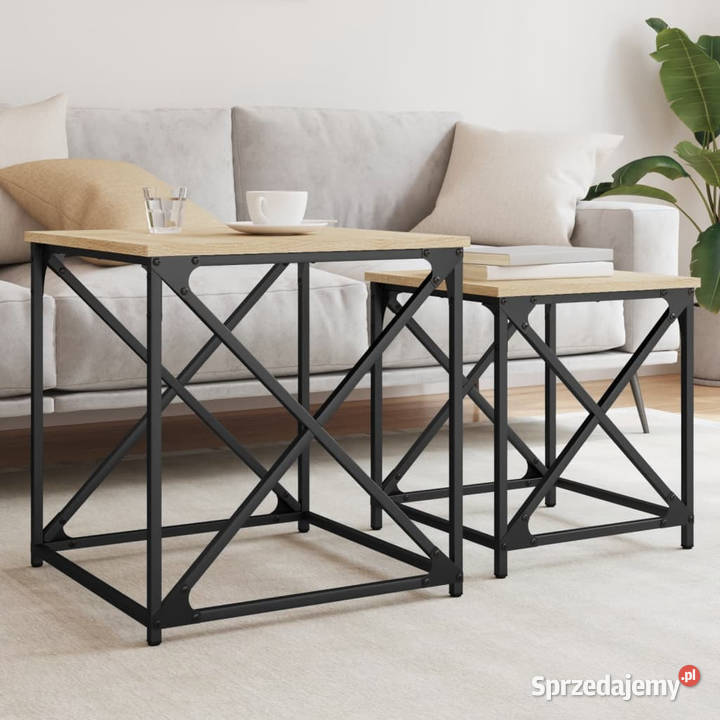 Stoliki wsuwane pod siebie 2 dąb sonoma WM838944 Warszawa