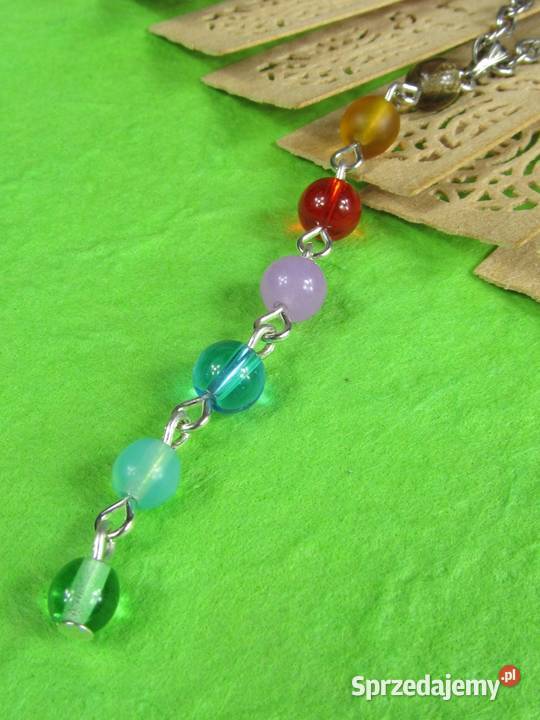 Kolczyki wisiorek zestaw zielony niebieski