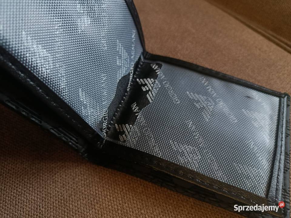 Portfel skórzany męski Emporio Armani monogram Białystok sprzedam