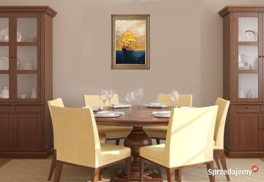 Obraz olejny Żaglowiec Lublin sprzedam