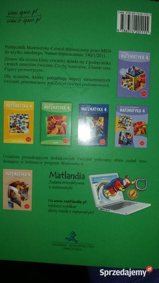 matematyka 4 ułamki Antykwariat mazowieckie Warszawa