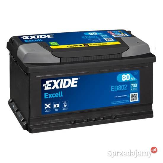 Akumulator Exide Excell 80Ah 700A EB802 EN PRAWY Akumulatory