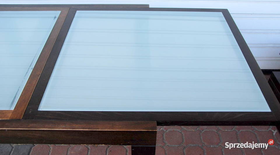 Prostokątny rozkładany szklany drewniany stół Warszawa