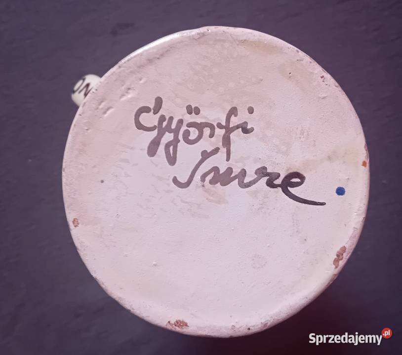 Ceramiczny kubek kufel Korond Rumunia malował Koźminek