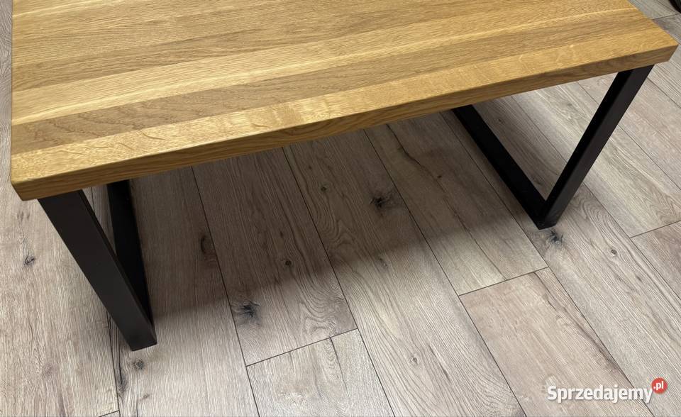 Stolik dębowy na stelażu metalowym Jaraczewo