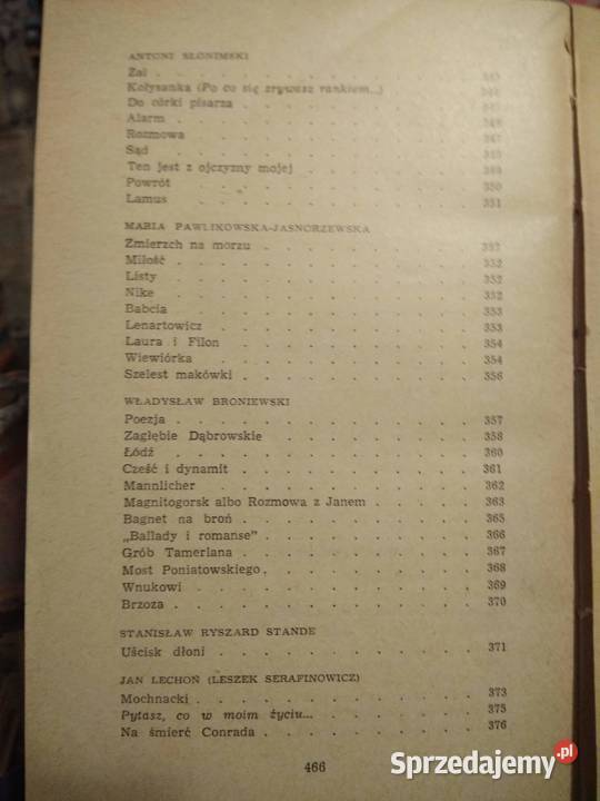 Antologia wierszy polskich stare książki Warszawa