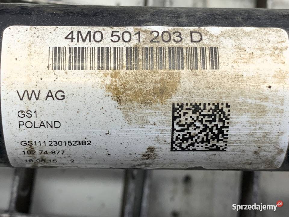 PÓŁOŚ PRAWY TYŁ AUDI Q7 4M 4M0501203D 30 272 SUV osobowe podkarpackie