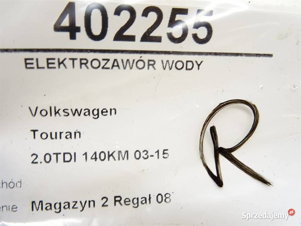 ELEKTROZAWÓR WODY VW TOURAN 1T0820036A 20 140