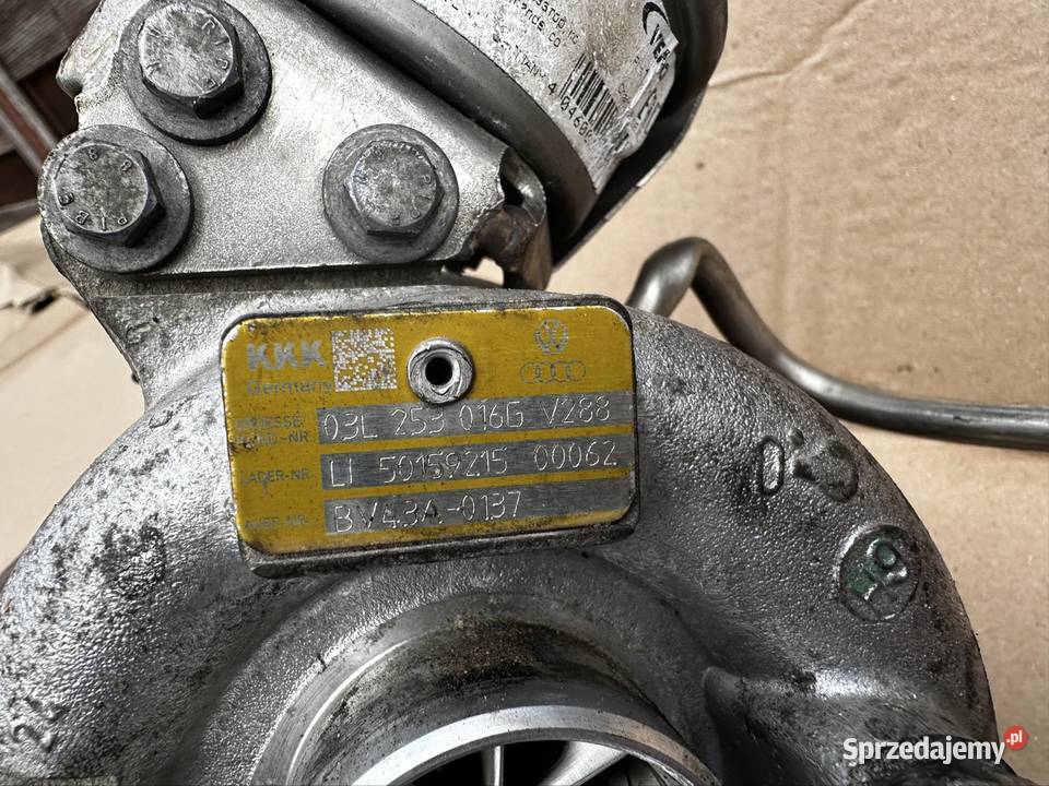 Turbosprężarka KKK 53039880207 BV43A0137 VW Szprotawa
