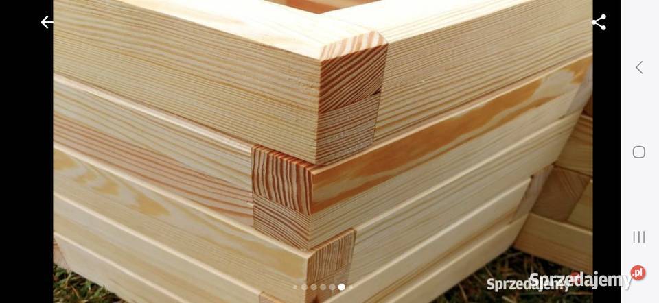 Drewniana donica sześciokątna 65 Kwietniki Zgierz sprzedam