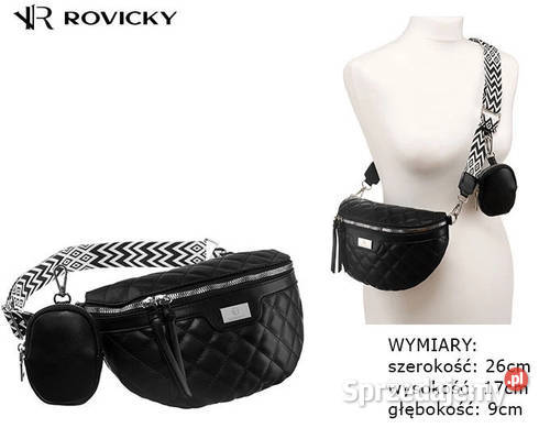 saszetka nerka RNER62939 BLACK Torby i torebki podkarpackie