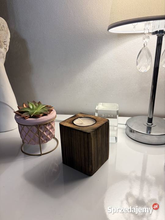 Ręcznie robione świeczniki z drewna sosnowego Jasło sprzedam