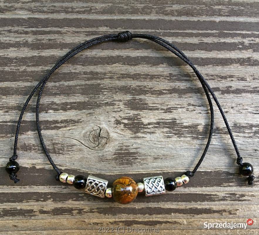 Bransoletka sznurkowa wojowniczka tygrysie oko Kraków