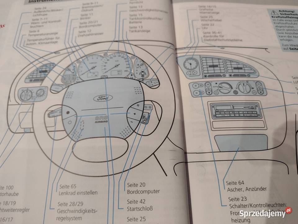 FORD SCORPIO 2 Instrukcja Obslugi książka Serwis Łódź