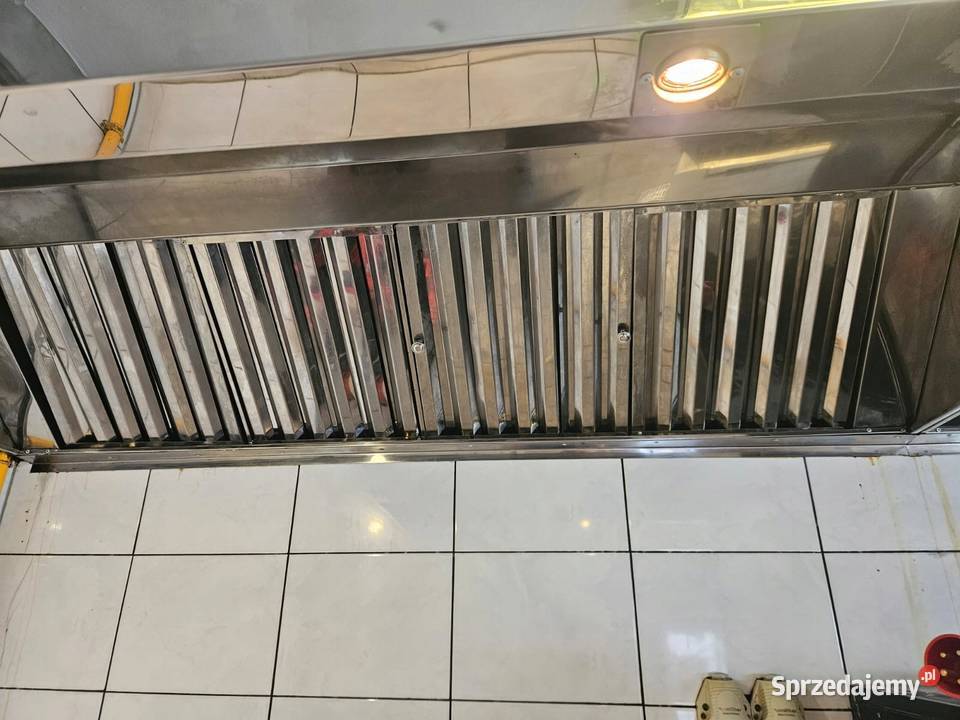 Okap nierdzewny przyścienny 360x100x45 Góra