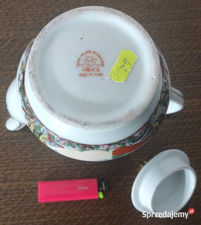 Famille Rose duży 21 chiński imbryk porcelanowy Warszawa