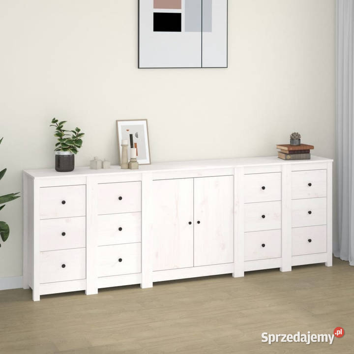 Szafka biała 230x35x80 lite drewno sosnowe Warszawa