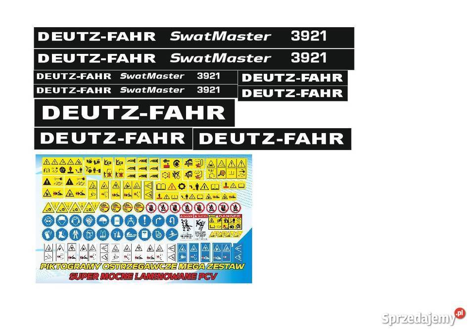 naklejki deutz fahr swatmaster 3921
