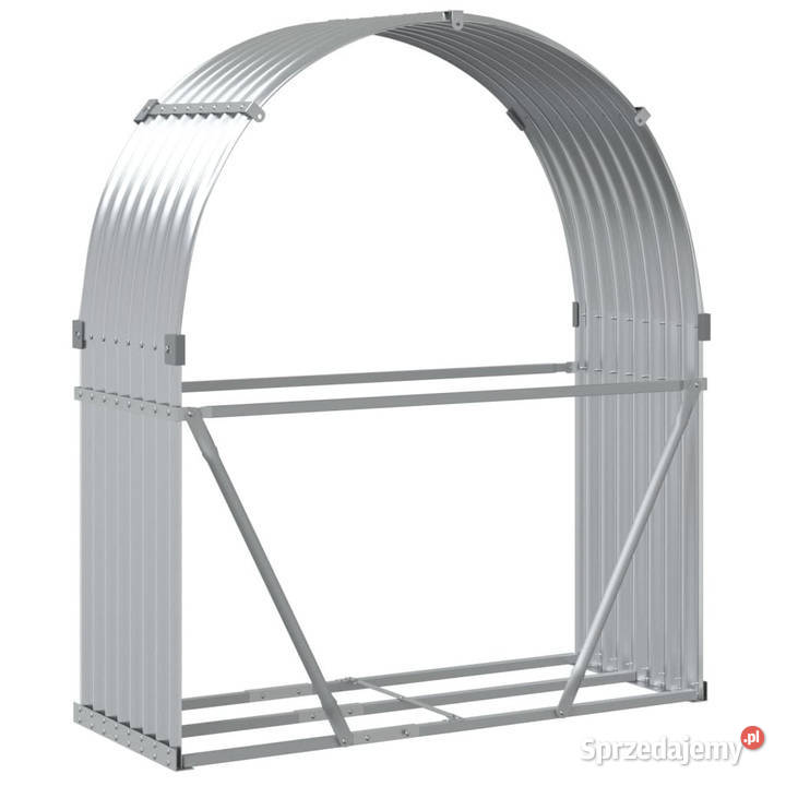 Stojak na drewno srebrny 120x45x140 stal mazowieckie Warszawa