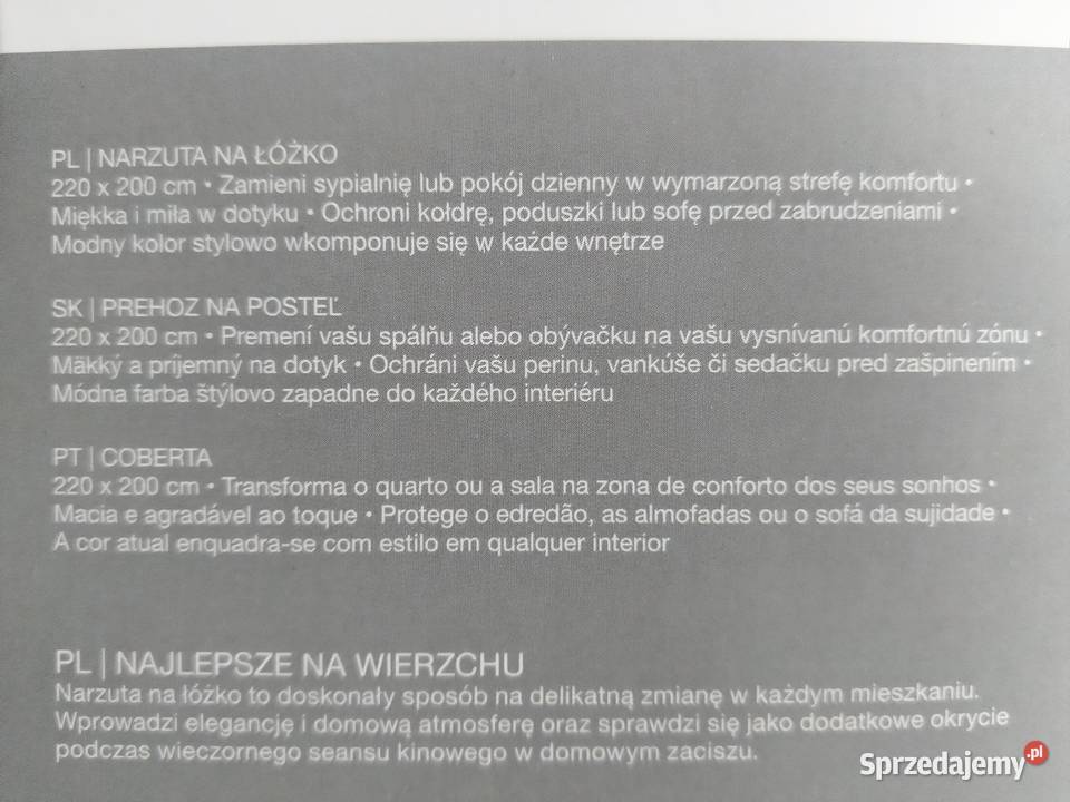 NOWA Narzuta na łóżko kapa 200 x 220 Wysyłam Rozmiar 200x220 śląskie Zabrze