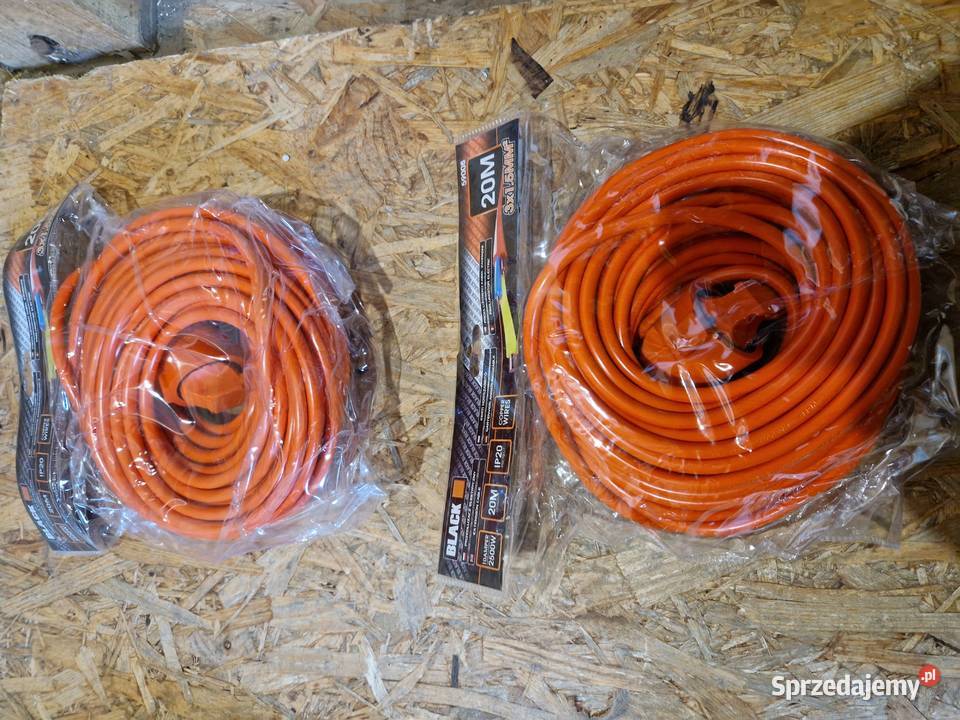 PRZEDŁUŻACZ ELEKTRYCZNY BLACK 20M 3X15MM IP20 wielkopolskie Głogowa
