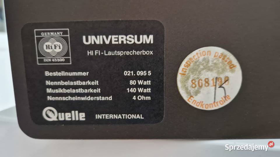 Kolumny Głośniki Universum Quelle Radom