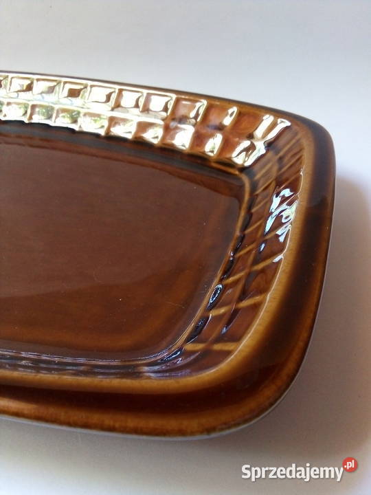 półmisek kratka Pruszków porcelit vintage PRL śląskie