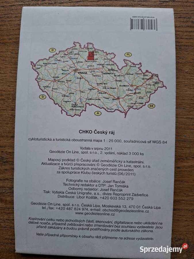 CHKO Cesky Ray 1 25 000 mapa cykloturisticka małopolskie Kraków