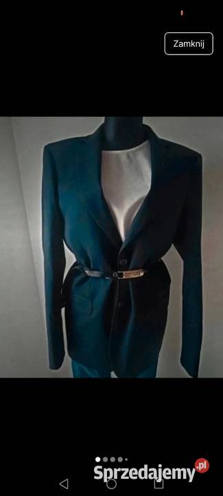 Marynarka granatowa wełniana wool o kroju męskim