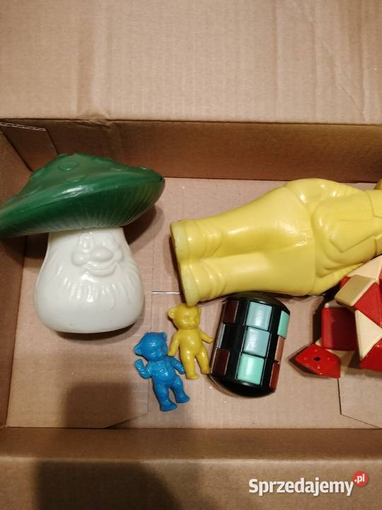 Zestaw starych zabawek plastikowe miś muchomor zachodniopomorskie Choszczno