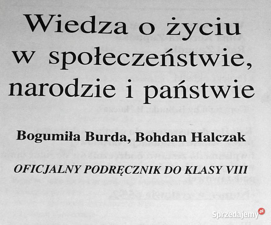 Wiedza o życiu w społeczeństwie narodzie i Rok wydania 1995