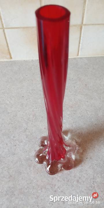 vintage czerwony wazonik małopolskie Nowy Targ sprzedam