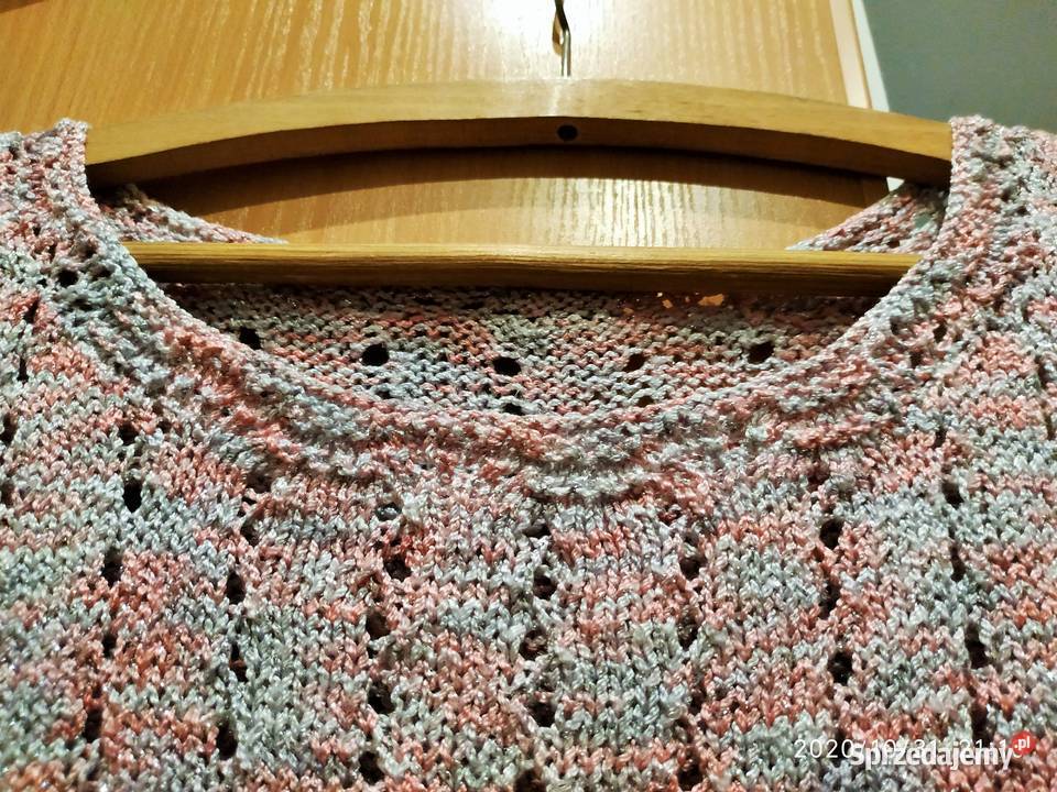 Crop top bawełniany ze srebrną nitką Swetry i golfy Czchów