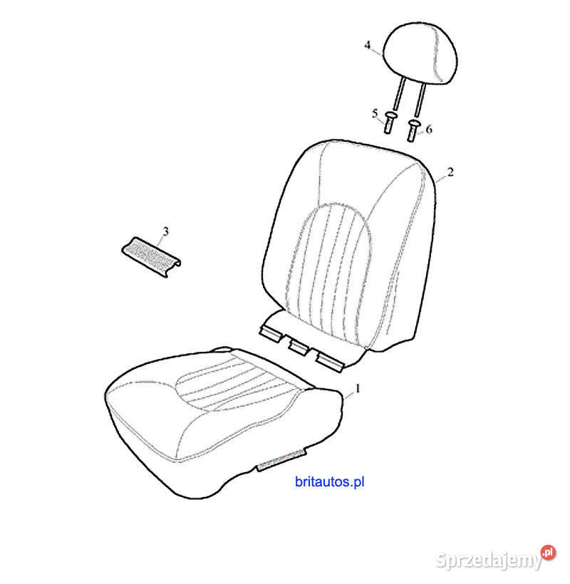 ZAGŁÓWEK SKÓRA HEADREST LEATHER BLACK ROVER 75 osobowe Poznań sprzedam