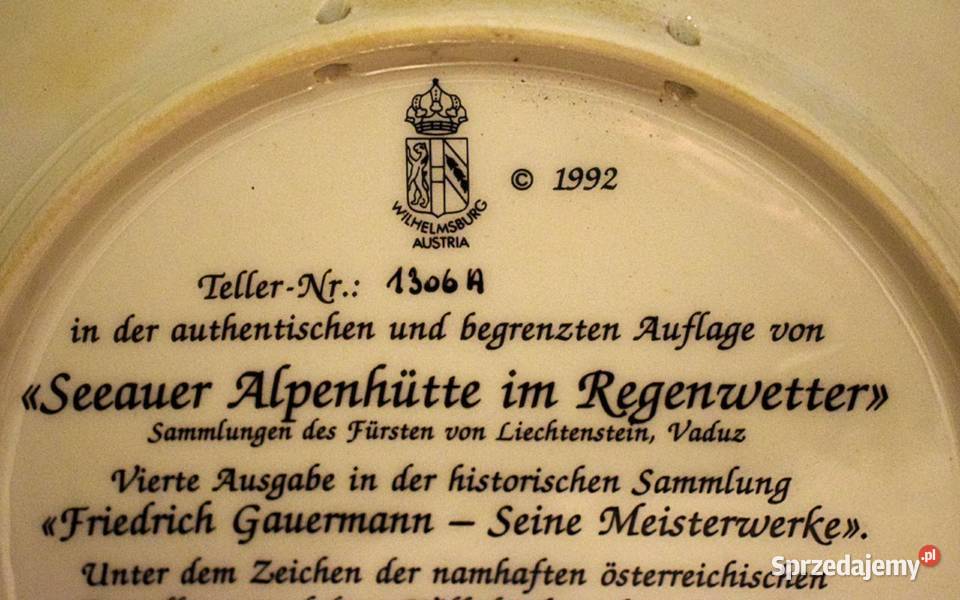 Talerz ozdobny z austriackiej fabryki porcelany Chełmno