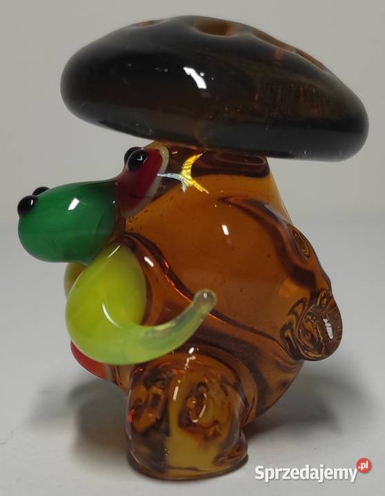Szklany chłop wąsacz w berecie ze szkła kolorowy Figurki i rzeźby Warszawa