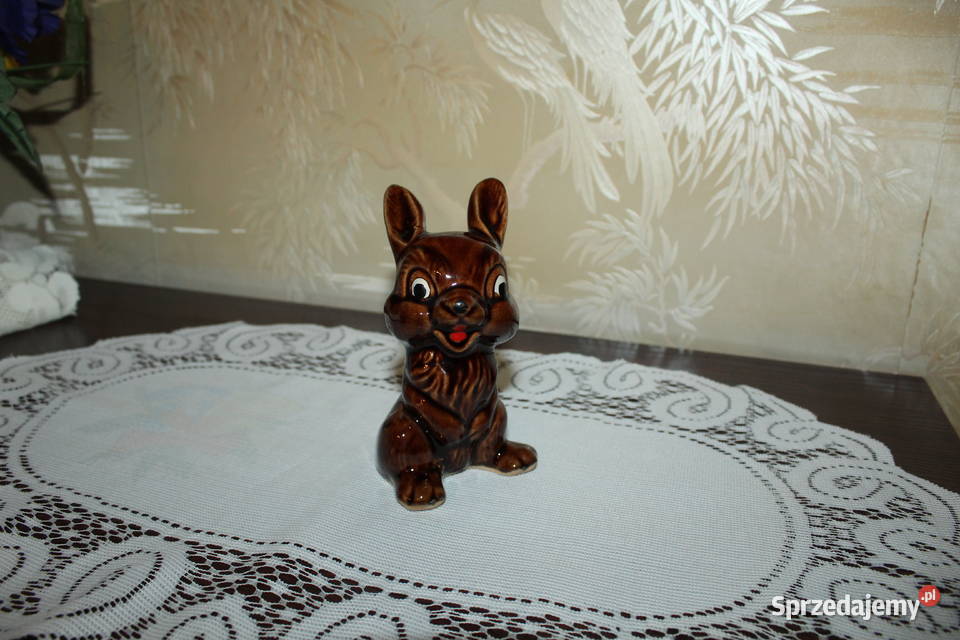 Zajączek Króliczek Porcelit Ceramika PRL Chorzów