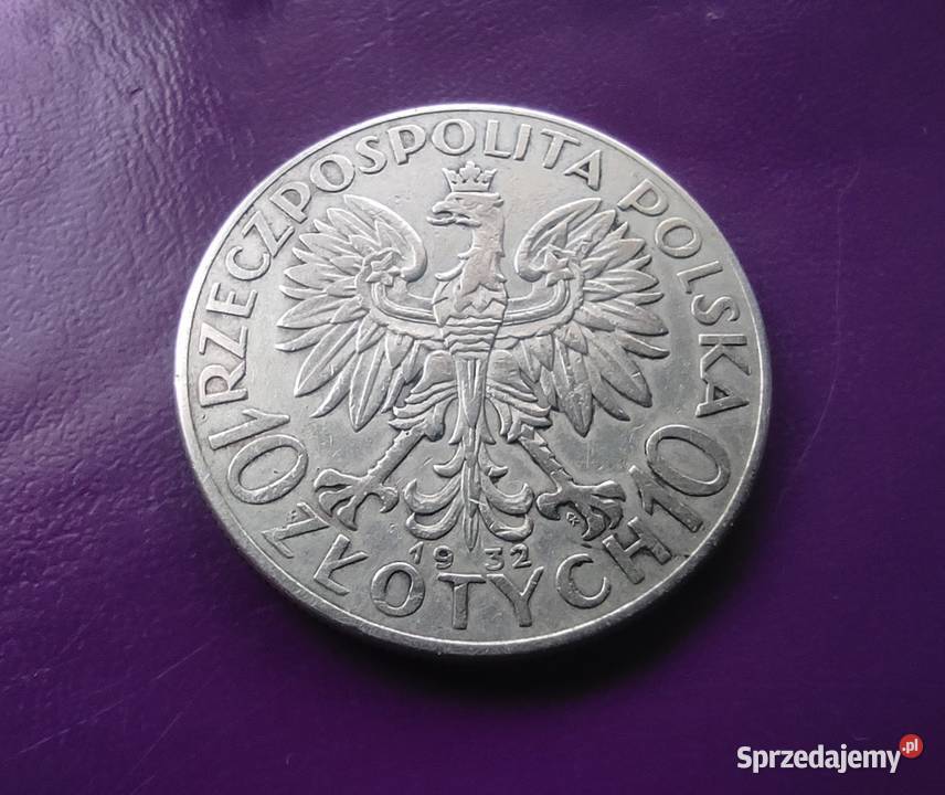 Moneta II RP 10 1932 GŁOWA KOBIETY zzm Srebro