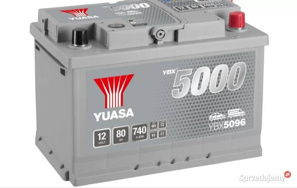 Akumulator Yuasa Silver 12V 80Ah 740A Prawy Plus osobowe Słupsk sprzedam