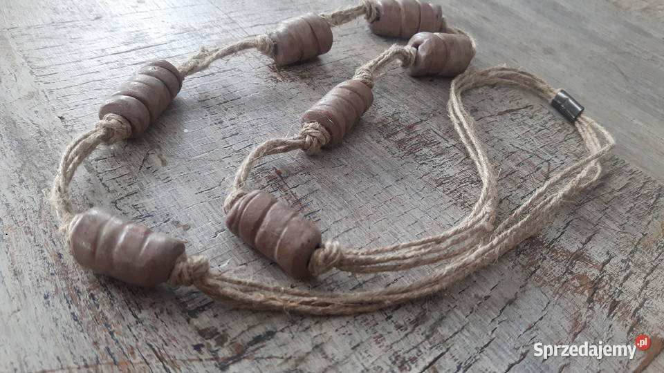 Naszyjnik ceramiczny ręcznie wykonany Otwock