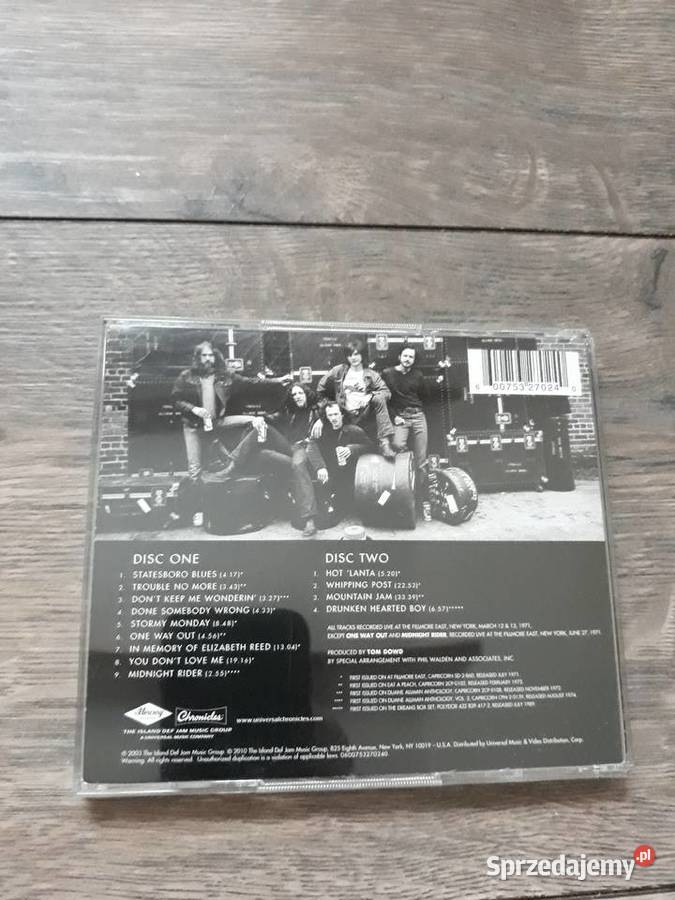 Niezapomniane koncerty ALLMAN BROTHERS BAND Live Rzeszów sprzedam
