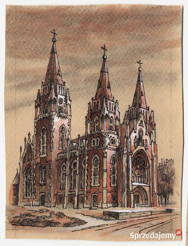 Grafika Kościół św Elżbiety we Lwowie